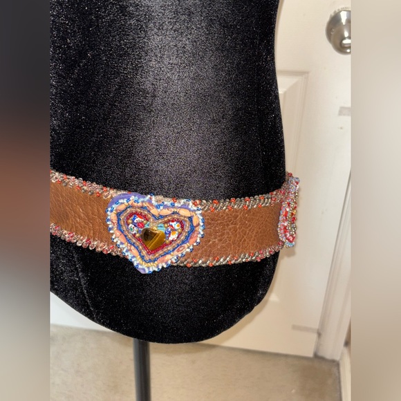 Vintage Handmade boho beaded belt Murano beads amazing piece rare find - Picture 3 of 16